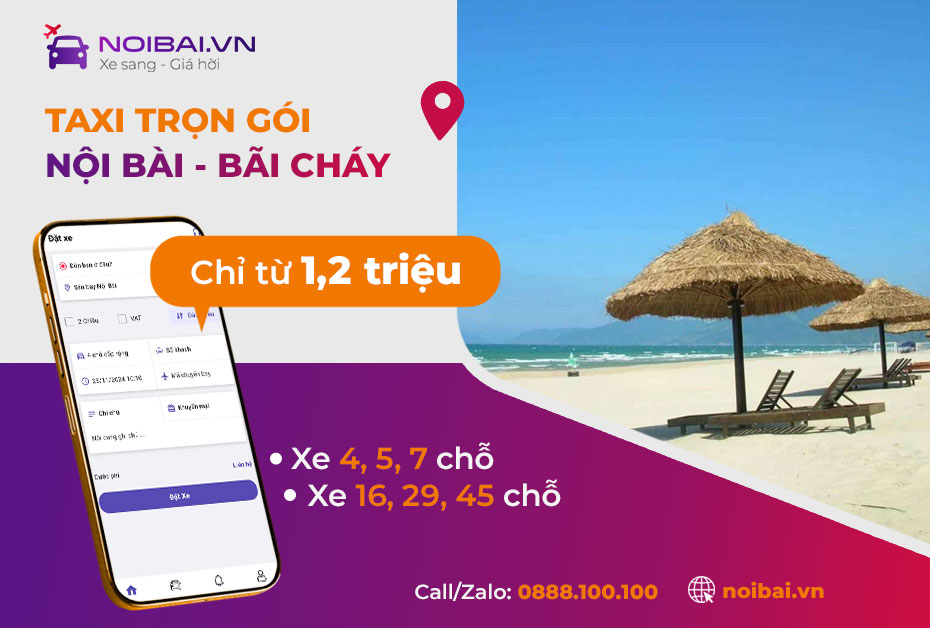 Hướng dẫn gọi xe từ sân bay Nội Bài đi Bãi Cháy 