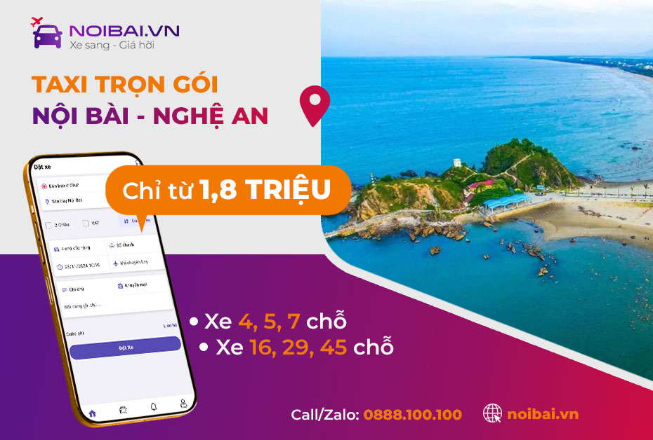 Kinh nghiệm đón taxi Nội Bài đi Nghệ An uy tín, giá tốt