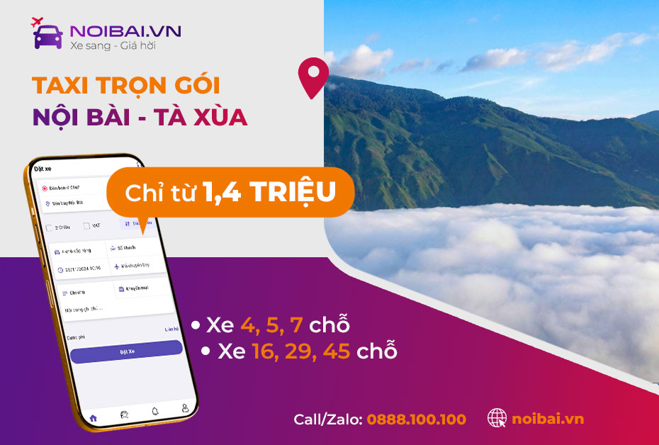 Hướng dẫn đón xe từ sân bay Nội Bài đi Tà Xùa trọn gói