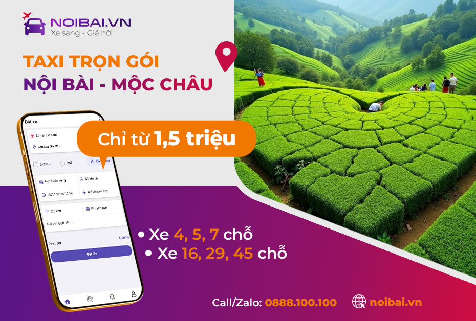 Kinh nghiệm đón xe từ Sân bay Nội Bài đi Mộc Châu