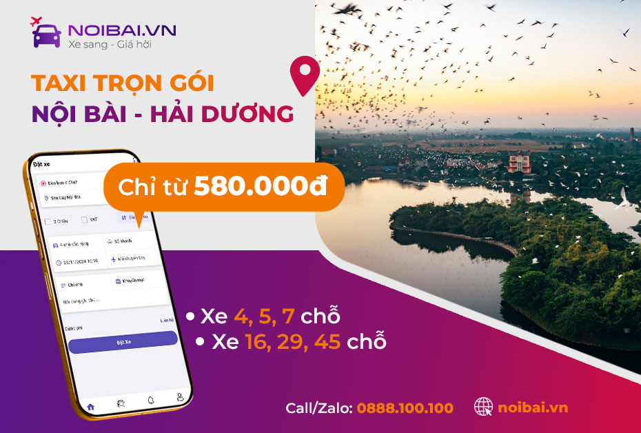 Gọi ngay taxi Nội Bài đi Hải Dương trọn gói, giá rẻ nhất