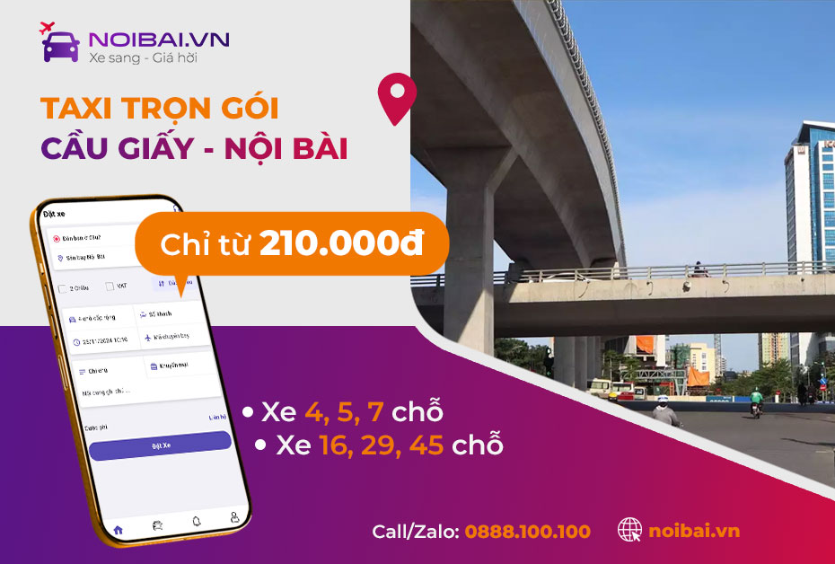 Hướng dẫn gọi Taxi Cầu Giấy đi Nội Bài uy tín và giá tốt nhất!