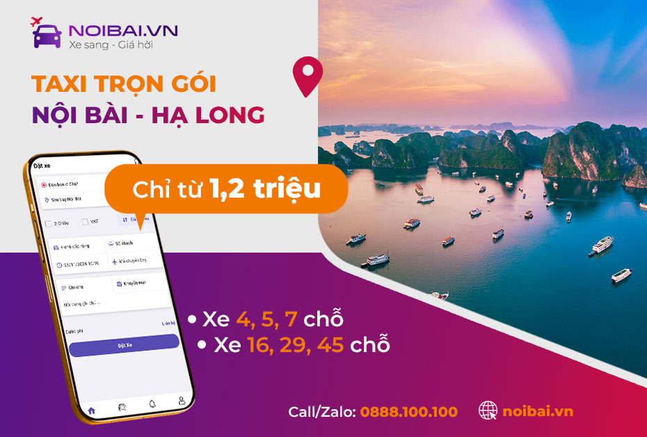 Hướng dẫn đón xe từ sân bay Nội Bài đi Hạ Long