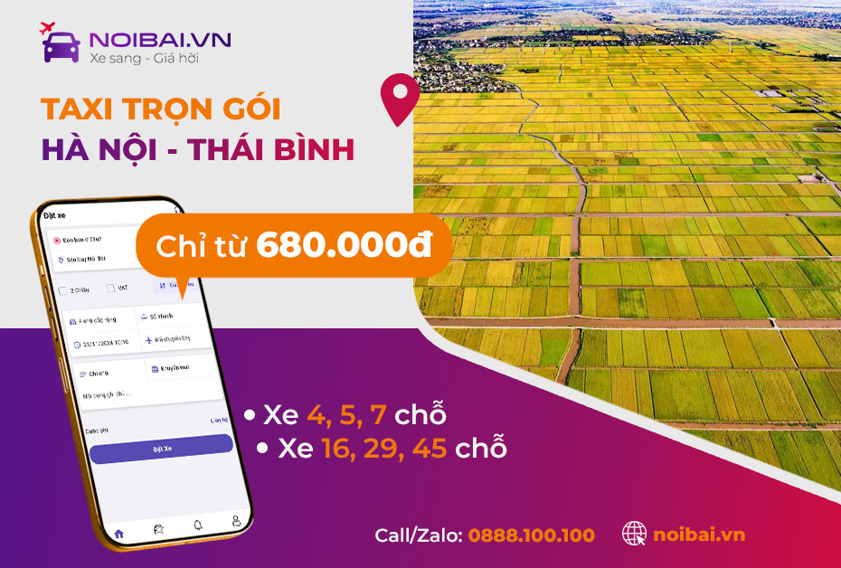 Hướng dẫn gọi xe xe từ Hà Nội đi Thái Bình uy tín, giá tốt