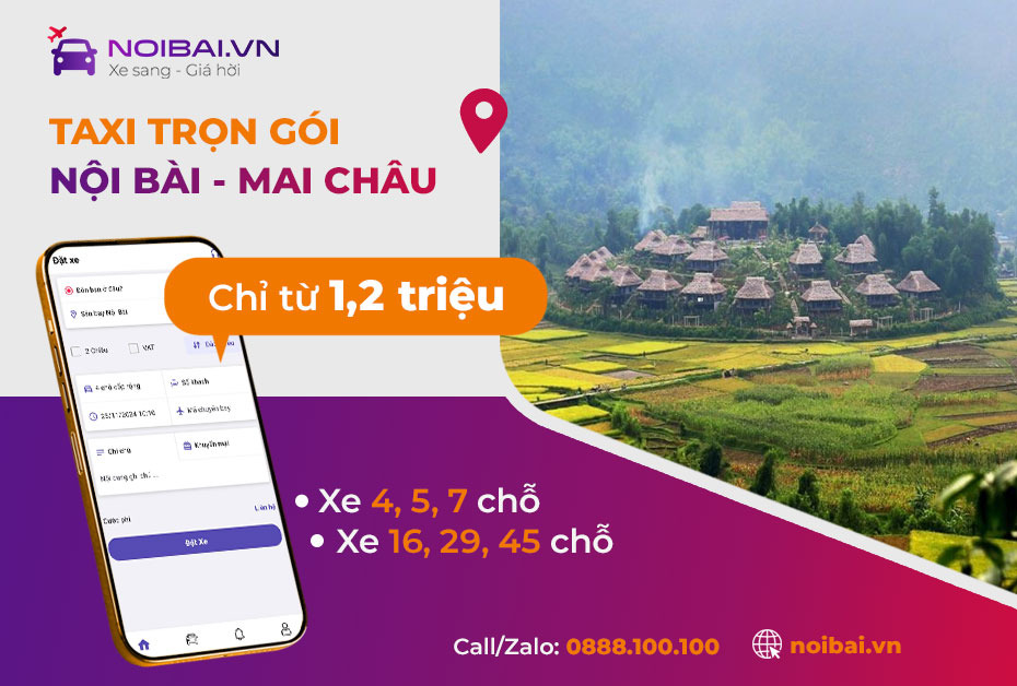 Nội Bài đi Mai Châu, Hòa Bình có những xe gì?