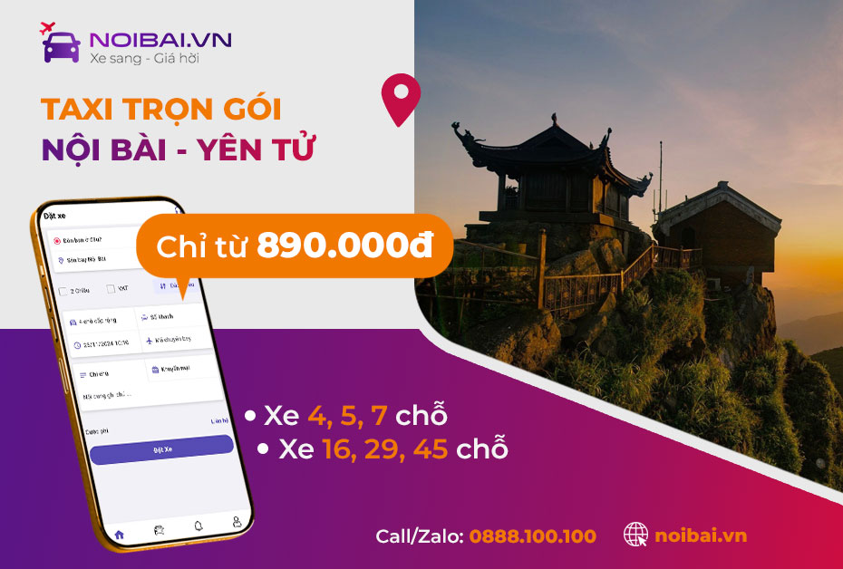 Hướng dẫn đón xe đi thẳng từ Nội Bài tới chùa Yên Tử