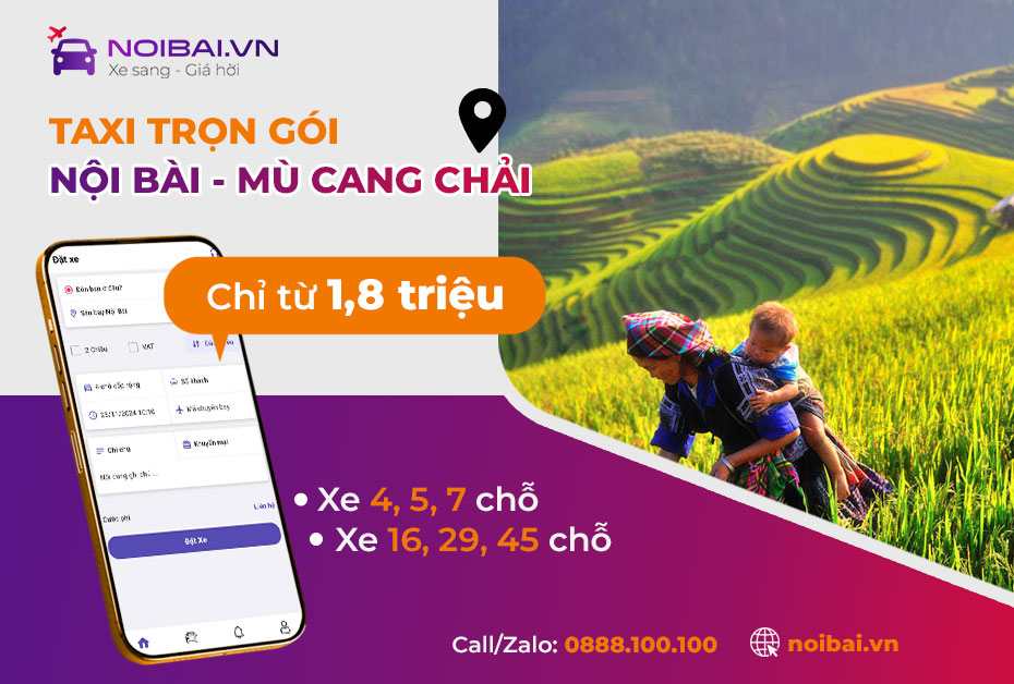 Kinh nghiệm đón xe từ sân bay Nội Bài đi Mù Cang Chải