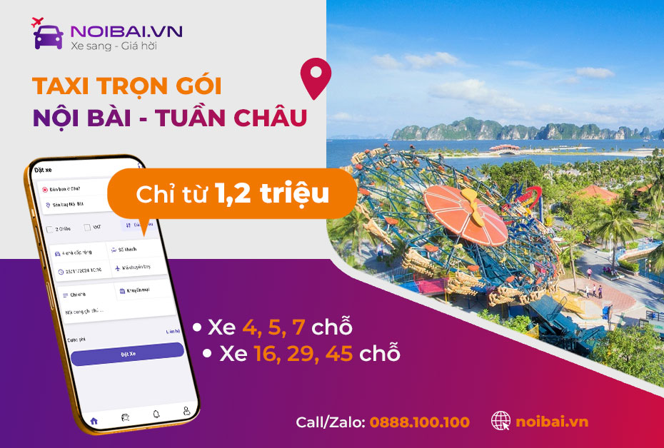 Hướng dẫn gọi xe Nội Bài đi Tuần Châu, Quảng Ninh